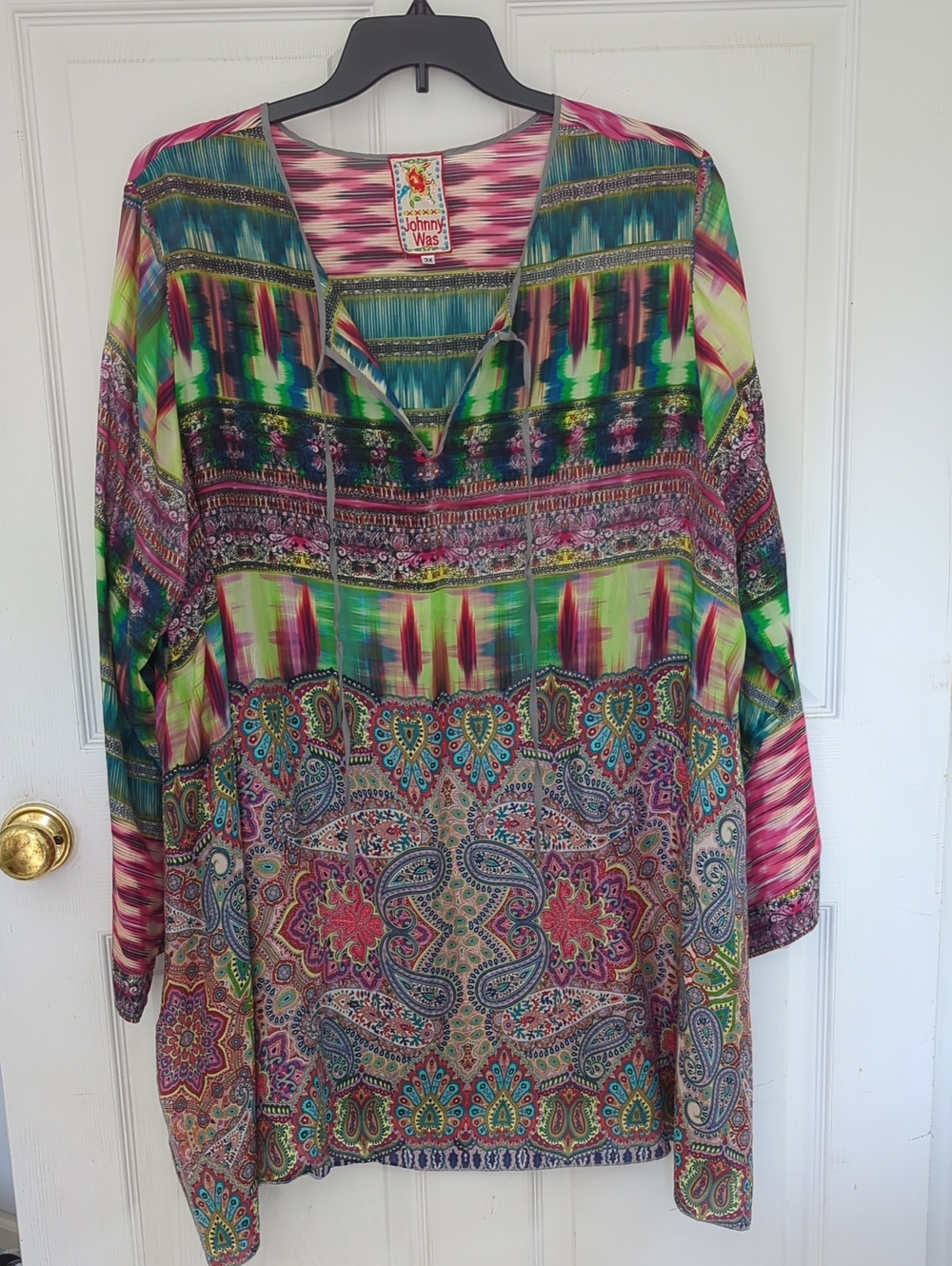 Johnny Was Paisley Silk Tunic